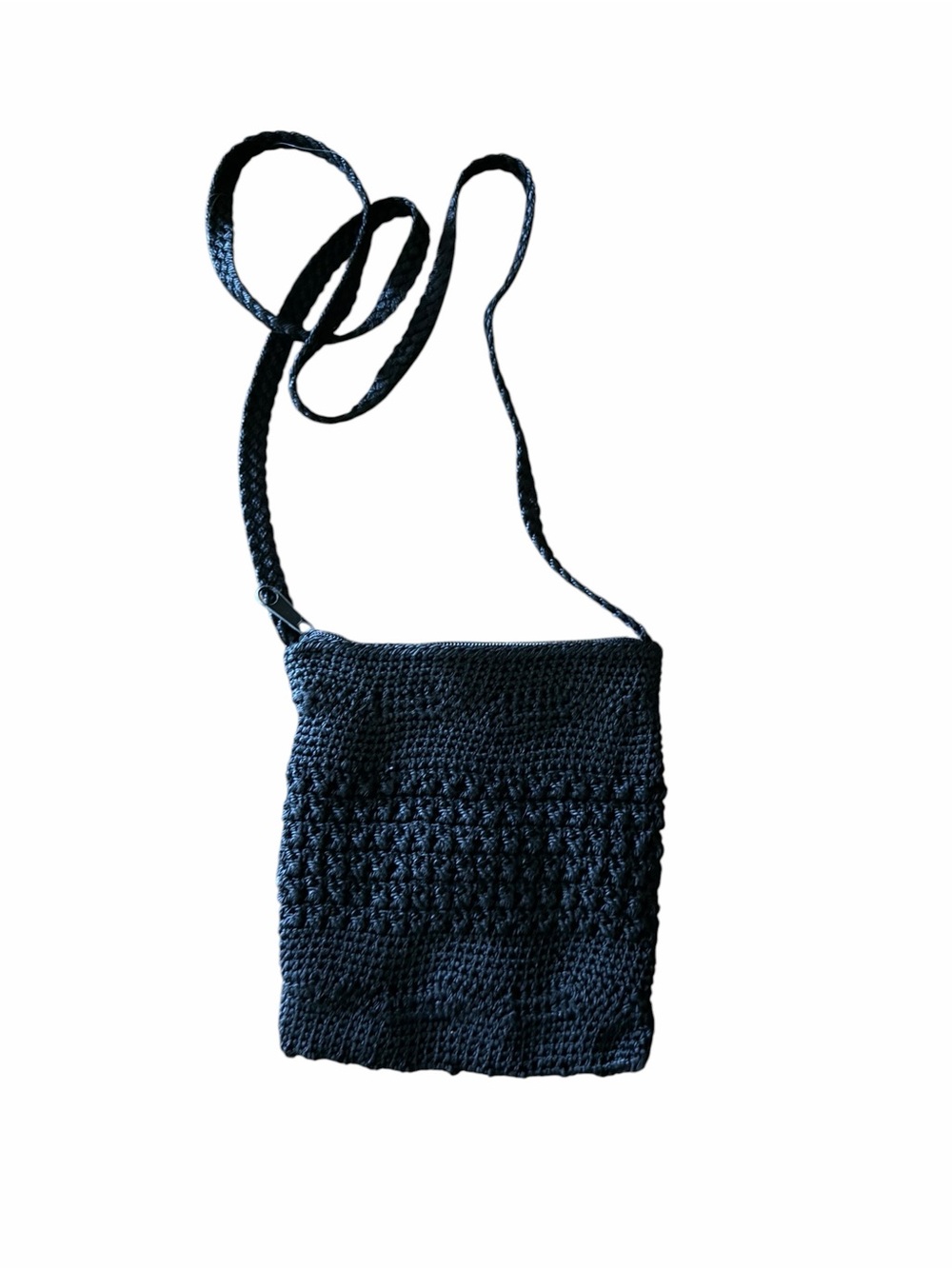 Handcrafted Light black Crochet Crossbody Bag - Women